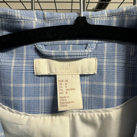 H&M blue checked blazer 🦋 - Picture 4 of 4